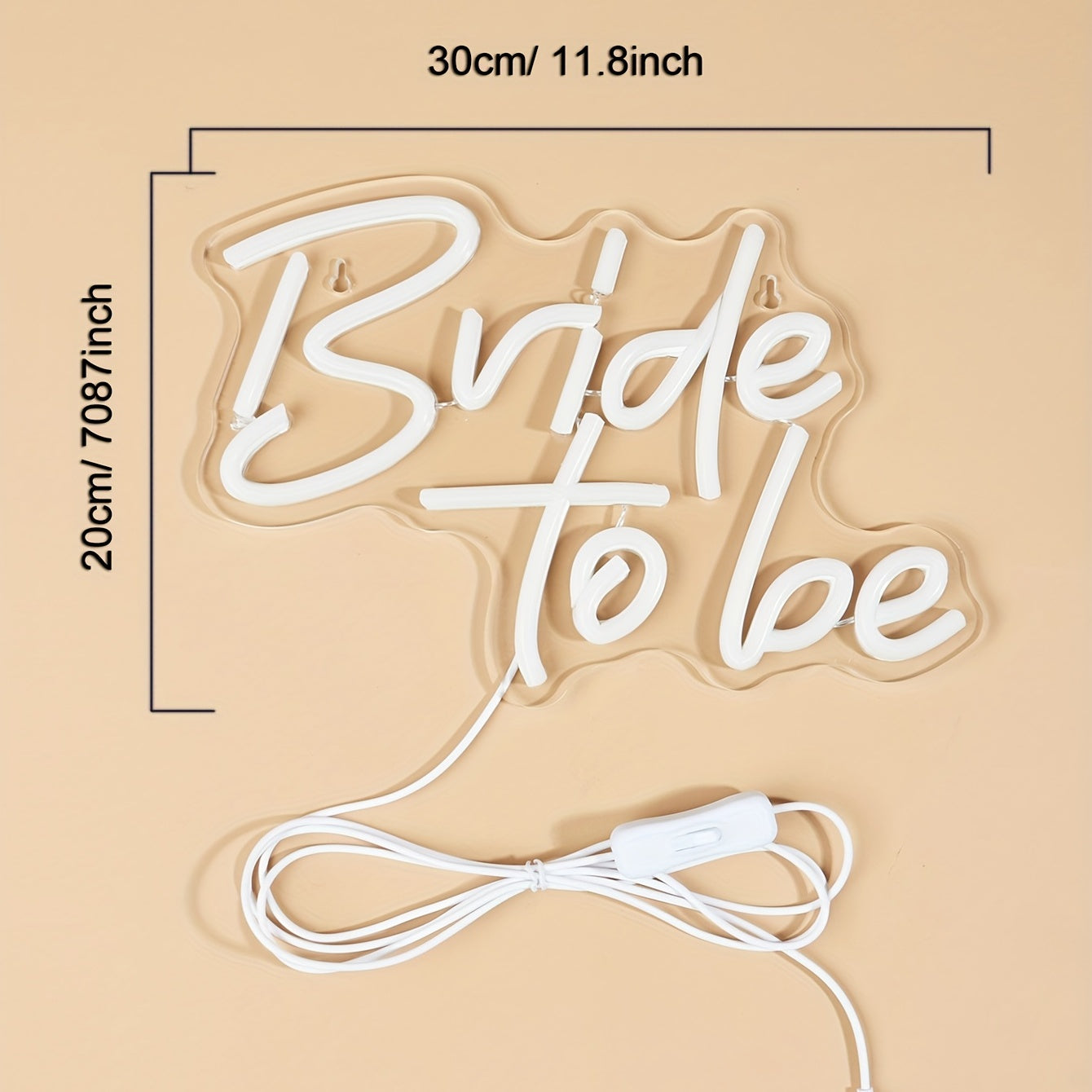 Световая неоновая вывеска "Невеста" для свадебного и праздничного декора.