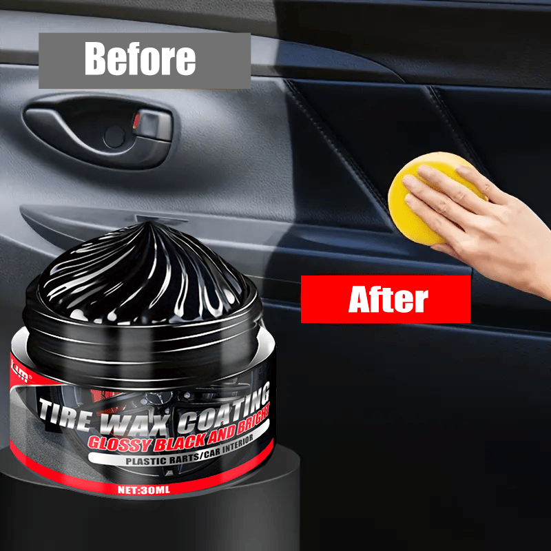 Набор для обновления интерьера автомобиля, пластичный воск для шин, глянец, восстановитель, 30 мл, долговечный