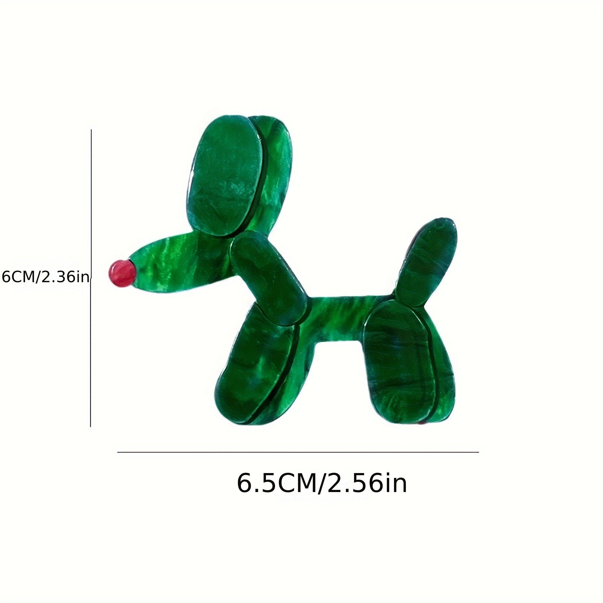 Handmade Acrylic Animal Brooch Pin Cartoon Dog Shape for Apparel Bags Accessories