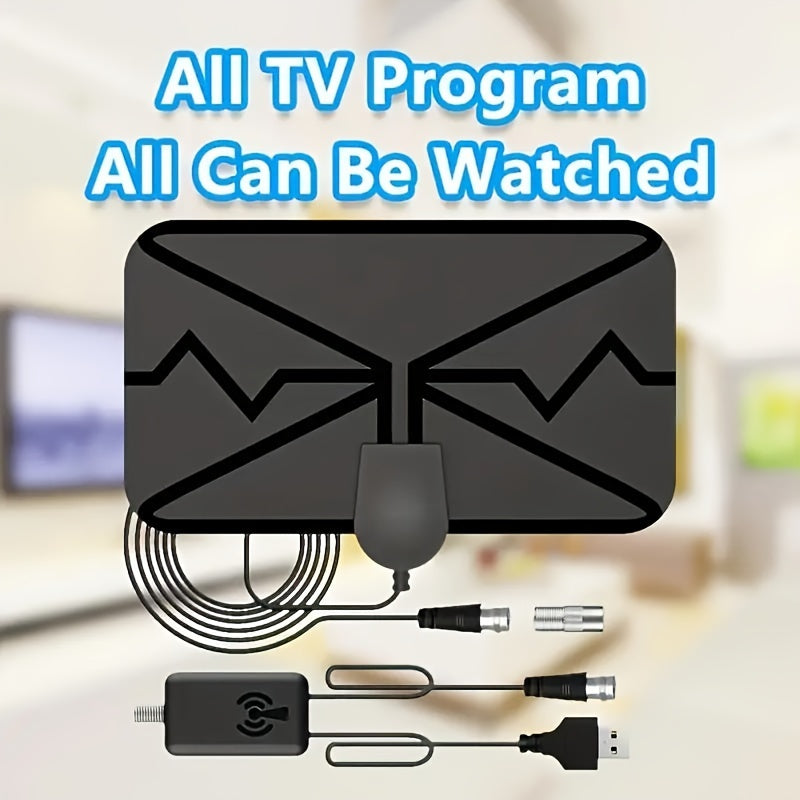 Indoor HD TV Antenna 360° Smart Signal Receiver Supports 4K 1080P Compatible with Old and Smart TVs