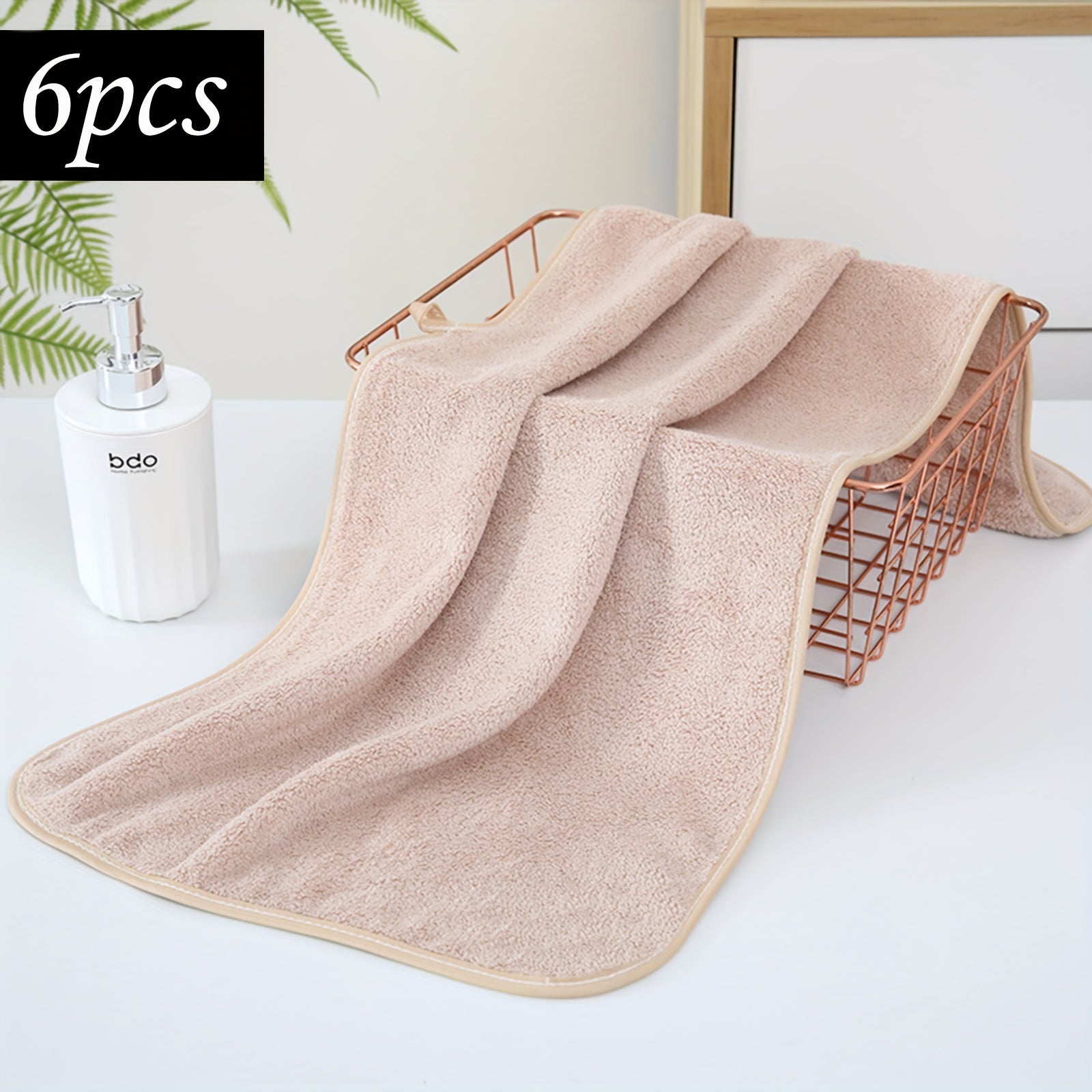 Juego de 6 toallas de mano de microfibra absorbentes, de secado rápido, ligeras, 34.8x74.9cm