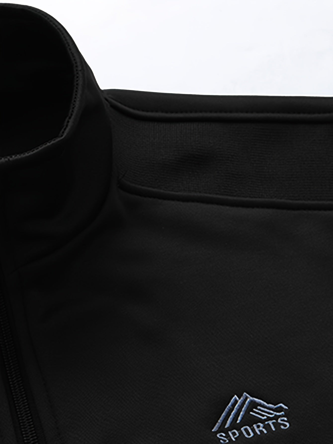 Men's Casual Sports Suit with Embroidered Zipper Jacket Polyester Stripes Spring Fall