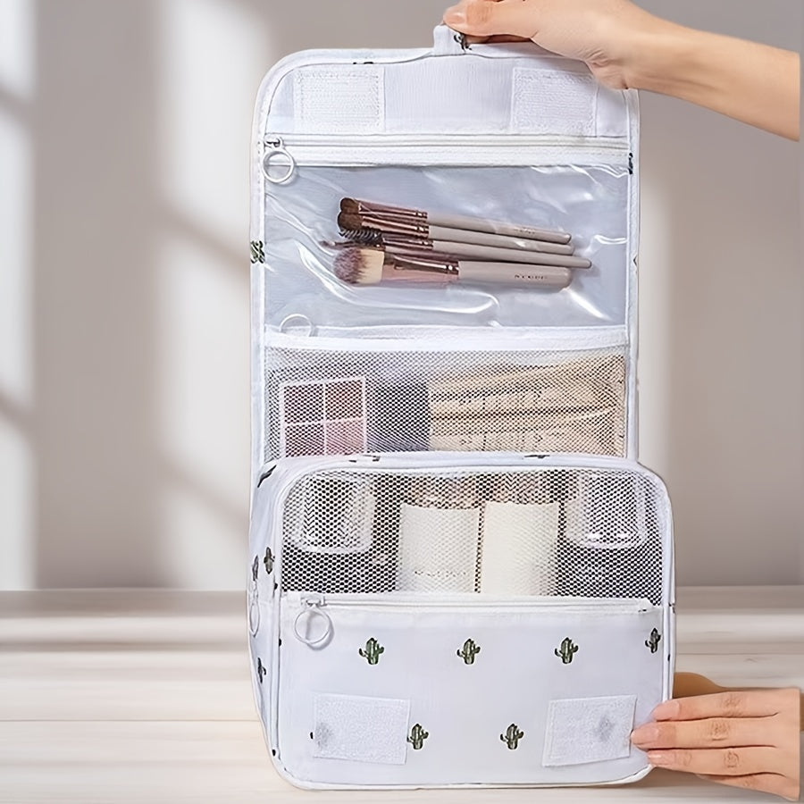 Large Capacity Waterproof Travel Toiletry Bag for Men and Women Organizer with Hanging Hook