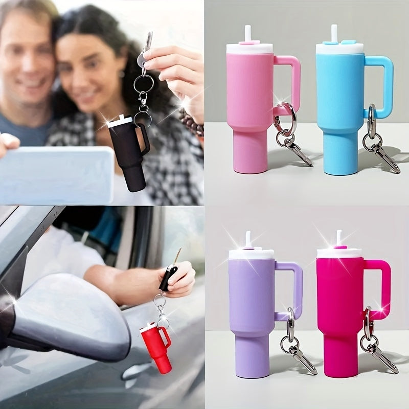 Set of 6 Mini Lipstick Keychain Sets with Trinket Storage PVC Valentine's Day Gift for Women