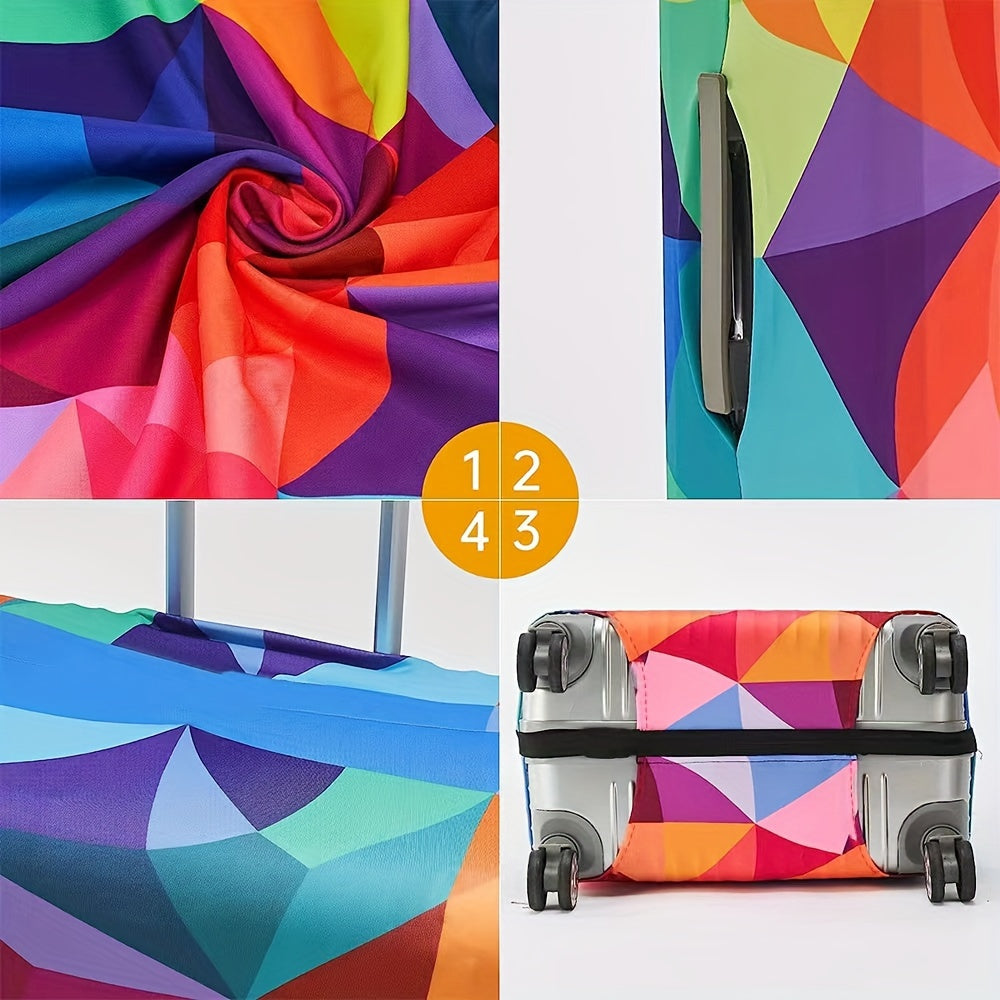 Cartoon Patterned Elastic Luggage Cover for Travel Suitcase or Duffle Case