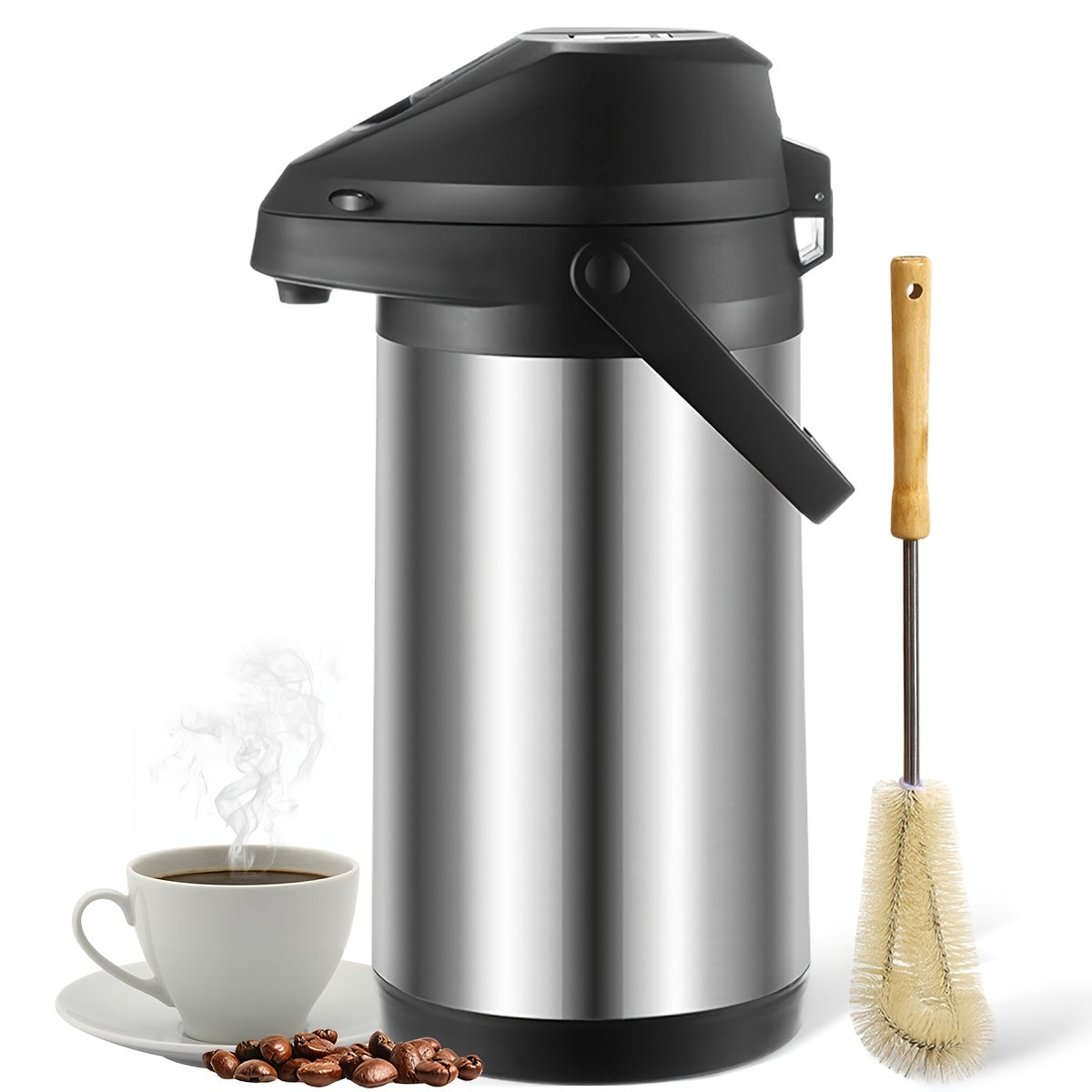 Stainless Steel Coffee Carafe 4L Double-Walled Insulation Thermal Dispenser