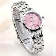 Women's Quartz Watch Sleek Round Alloy Case Non-Rechargeable Battery Multifunctional