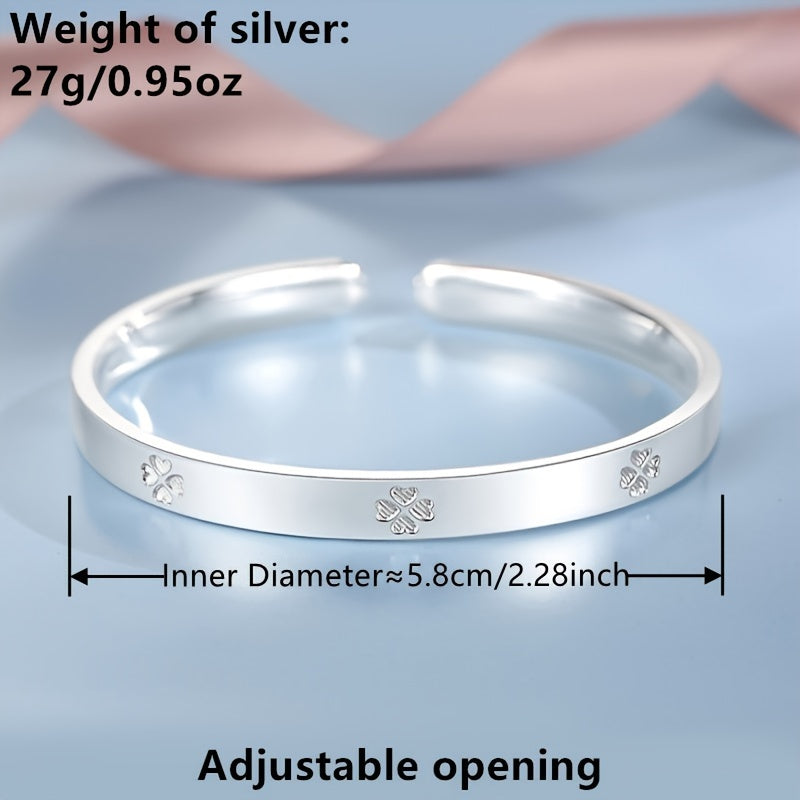 Pulsera ajustable de plata para hombres y mujeres, joyería elegante para el día a día