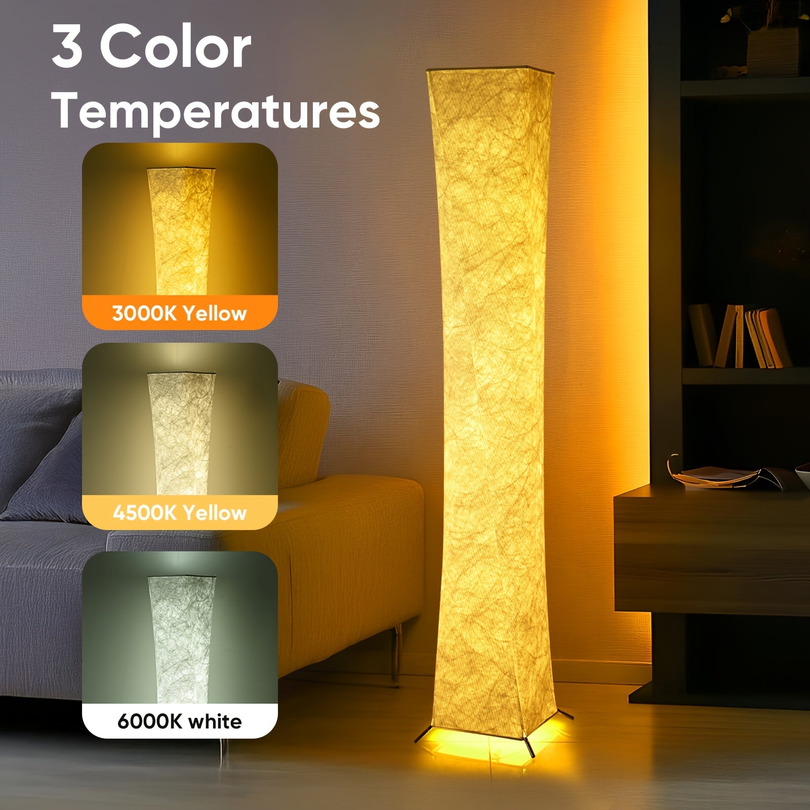 Modern LED Floor Lamp 132.08cm Adjustable Warm Light Remote USB Powered Space Theme for Bedroom Living Room Game Room