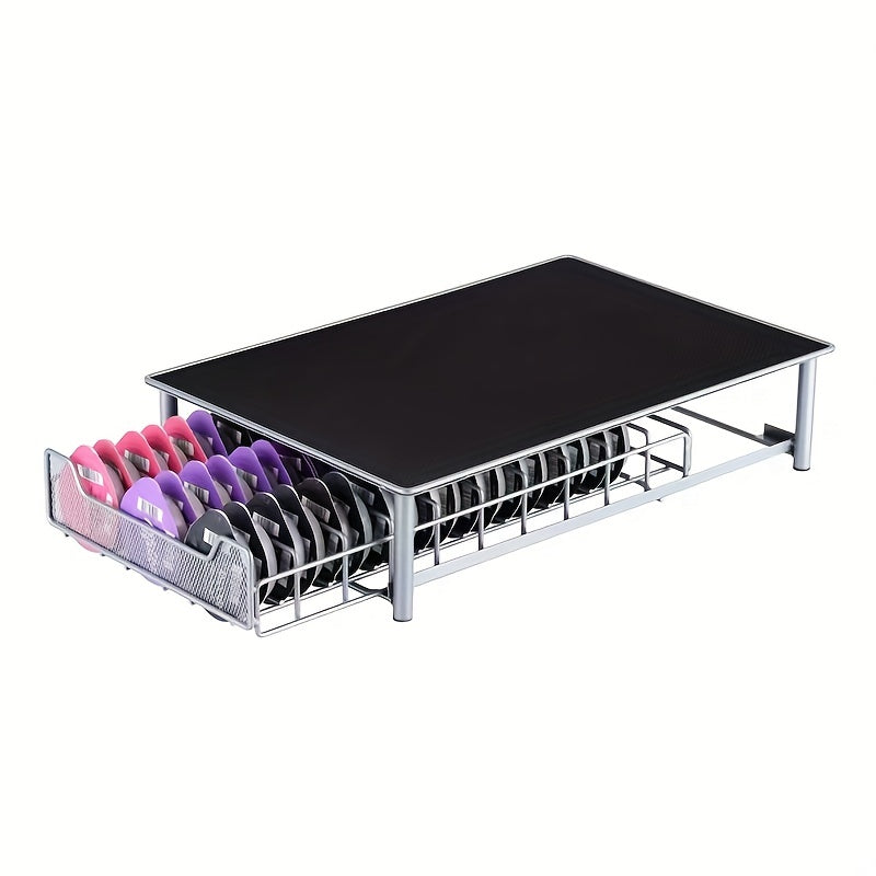 Base de máquina de café Iron Art con cajón de almacenamiento para cápsulas y estantes