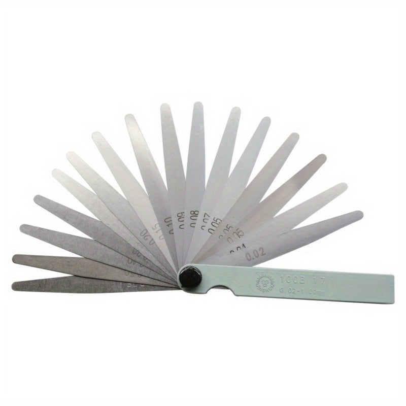 Feeler Gauge 0.02-1.00mm 17 Blades Measure Gap Width Steel
