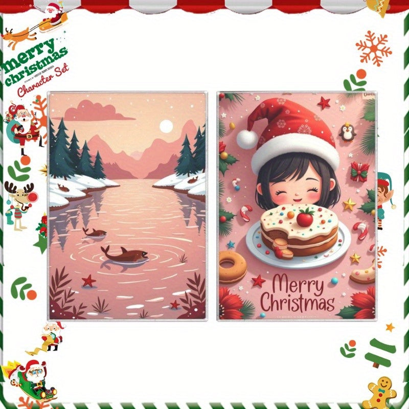 2 Pieces Kitchen Tea Towels 18x26 Inches Christmas Snowflake Winter Decor