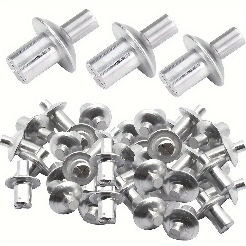 Aluminum Rivets 50/100/200pcs Polished Round Head Hammer-In DIY Crafts