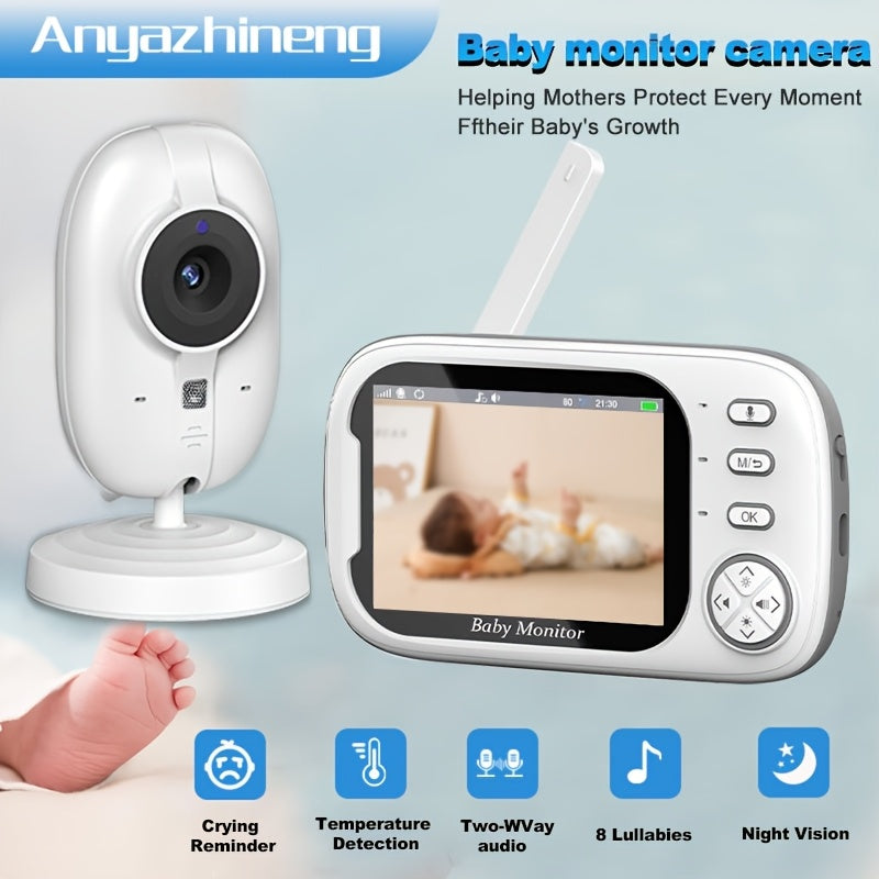 720P HD Indoor Security Camera with Night Vision Two-Way Audio and Pan Tilt