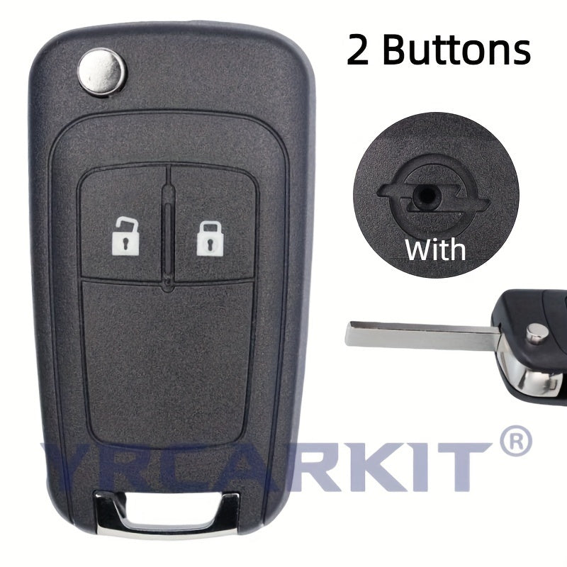 Folding Remote Key Case for Car, 2/3 Buttons, Uncut Blade, Universal