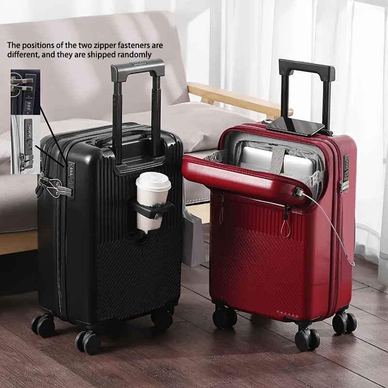 20-Inch Hard Shell Carry-On Luggage with TSA Lock USB Charging Spinner Wheels