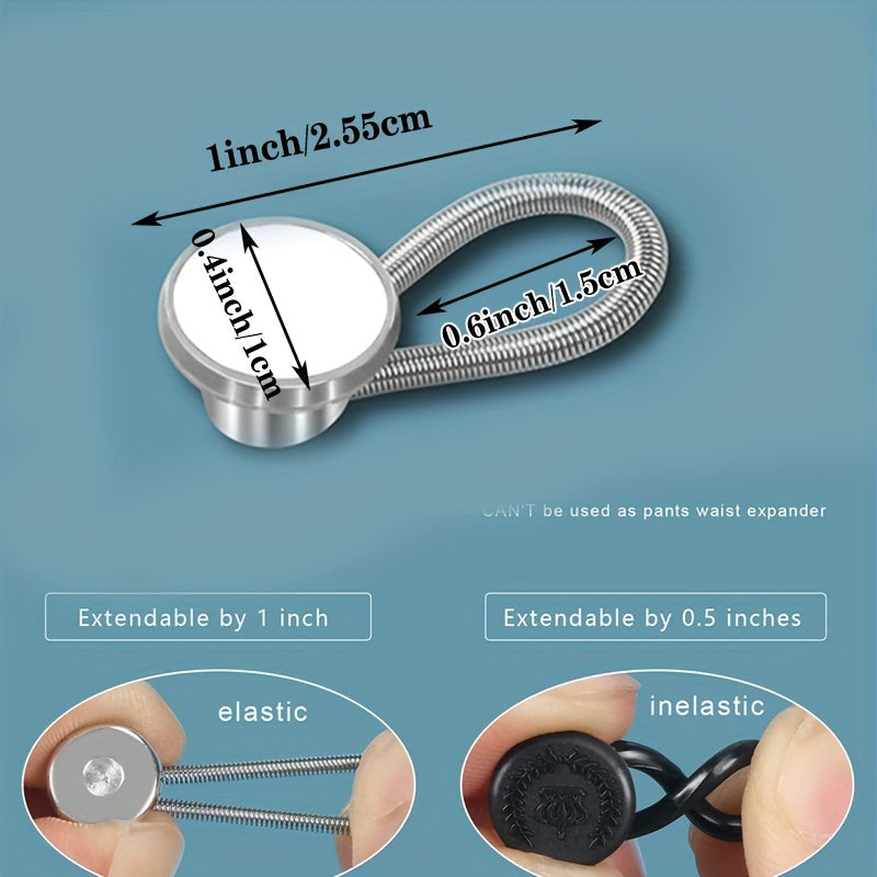 Set of 10 Men's Shirt Collar Buckle Extenders Necktie Extensions Comfortable Gifting