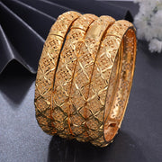 Women's Ethnic Style Hand Jewelry Bangle Bracelet Gold Tone