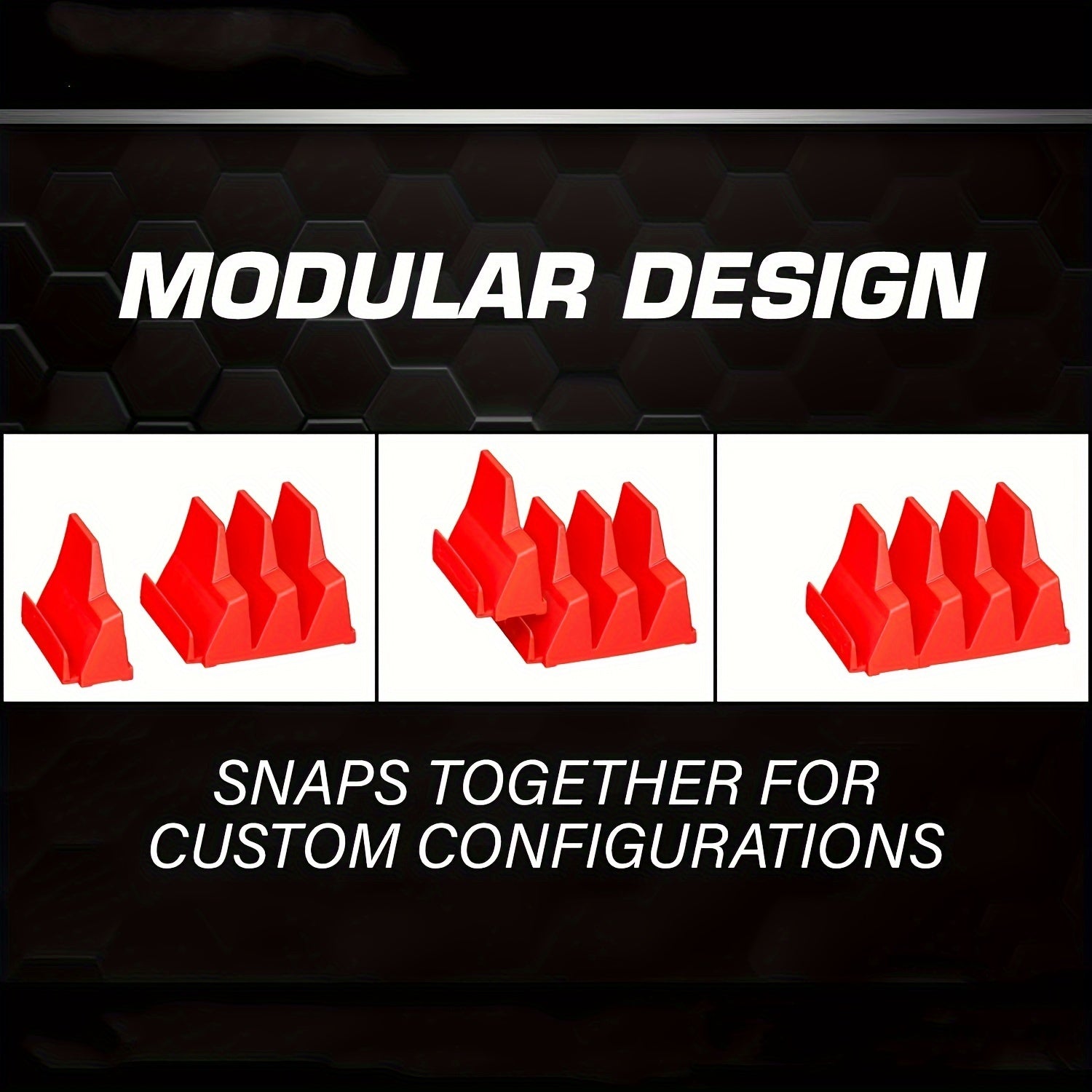 Organizador de almacenamiento vertical para llaves, caja de herramientas modular de plástico