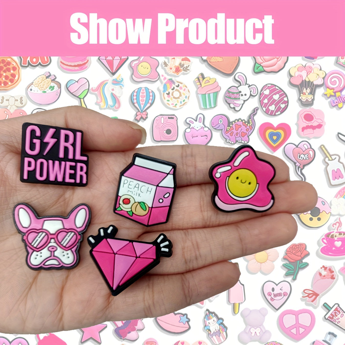 Kids Girls Pink Charm Bracelet Set with Shoe Jewelry and Watch Charms