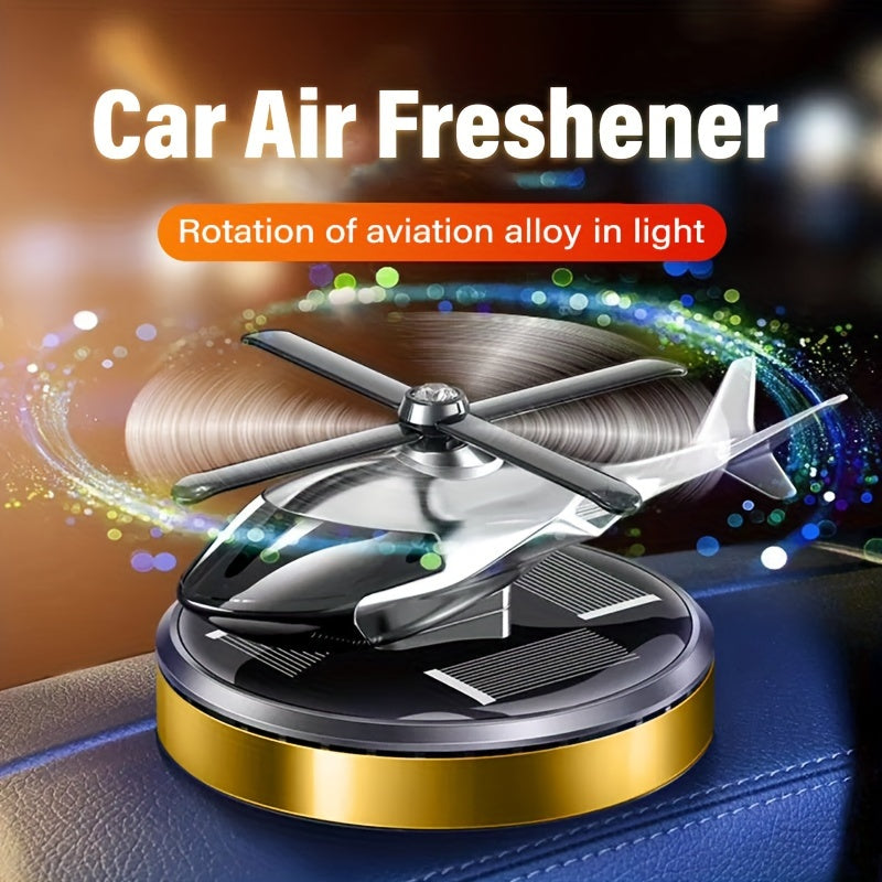 Ambientador de coche con energía solar, helicóptero decorativo para tablero, difusor de aromas, accesorios para el interior del coche