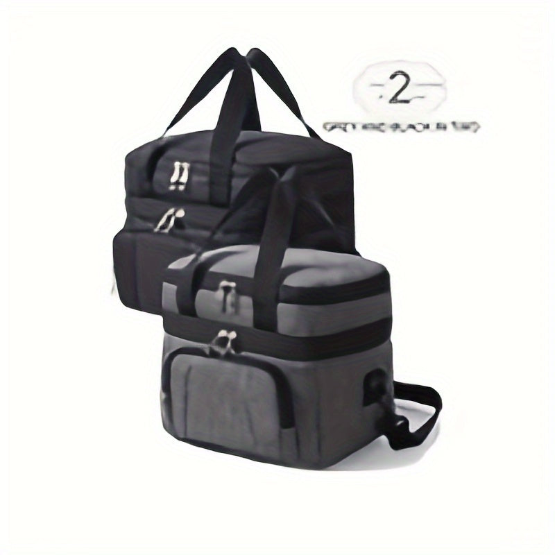 Insulated Lunch Bag Leak-Proof Tote with Adjustable Shoulder Strap for Outdoor Use