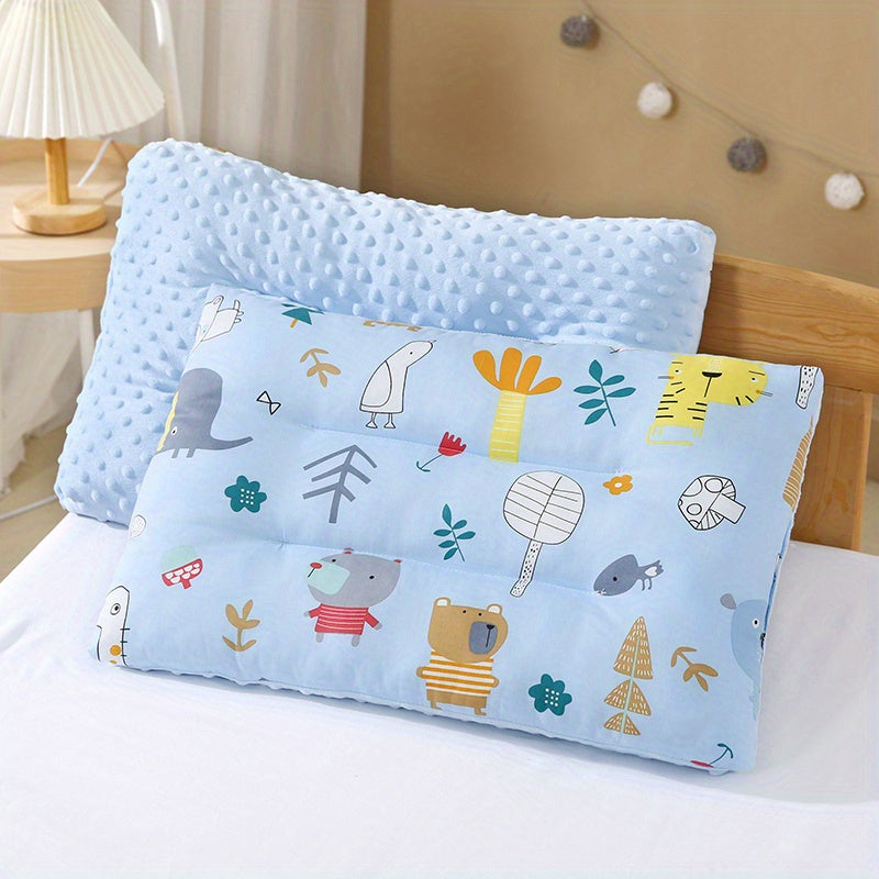 Children's Reversible Pillow with Bean Down Filling for Comfort