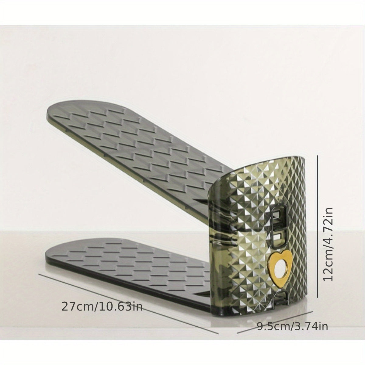 Регулируемая двойная пластиковая полка для обуви с экономящей пространство конструкцией для гостиной - неэлектрический напольный органайзер для обуви без дерева - решение для хранения обуви