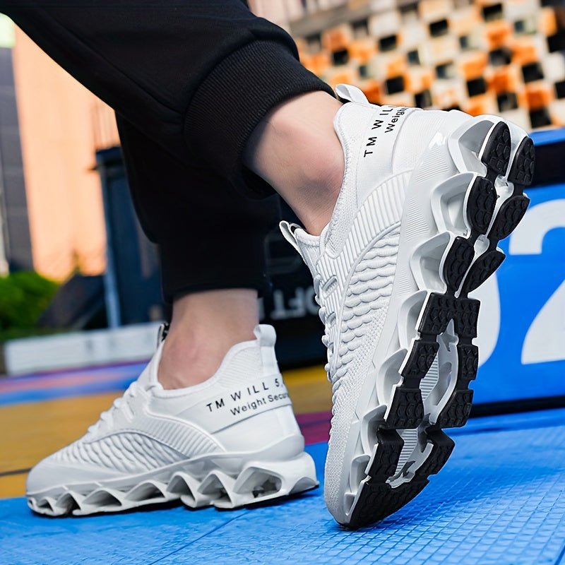 Men's Breathable Mesh Sneakers All-Season Casual Running Shock-Absorbing Shoes