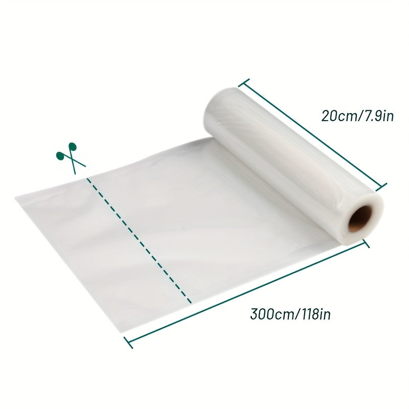 3 Meter Roll Vacuum Sealing Bags in PE PA Material Green Indicator White BPA-Free Tear-Resistant Suitable for Sous Vide Meal Prep Beef