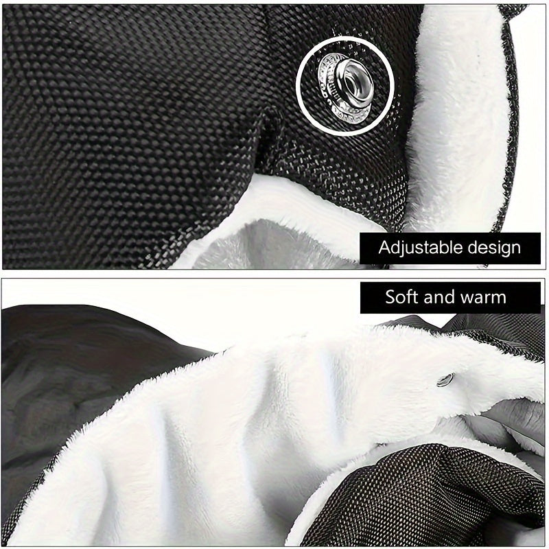 Winter Hand Muff for Strollers and Prams Black Windproof Snowproof Warm Gloves