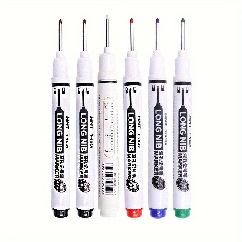 Set de 6 marcadores de punto medio resistentes al agua para madera, metal, cerámica