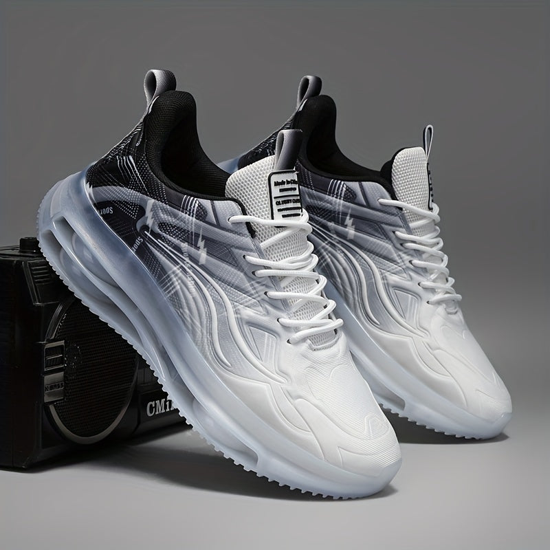 Erkaklar Moda Ko'cha Uslubidagi Krossovkalar - Zarba Qabul Qiluvchi, Qulay, Sirpanmaydigan, Bog'ichli Krossovkalar Har Mavsum Uchun.