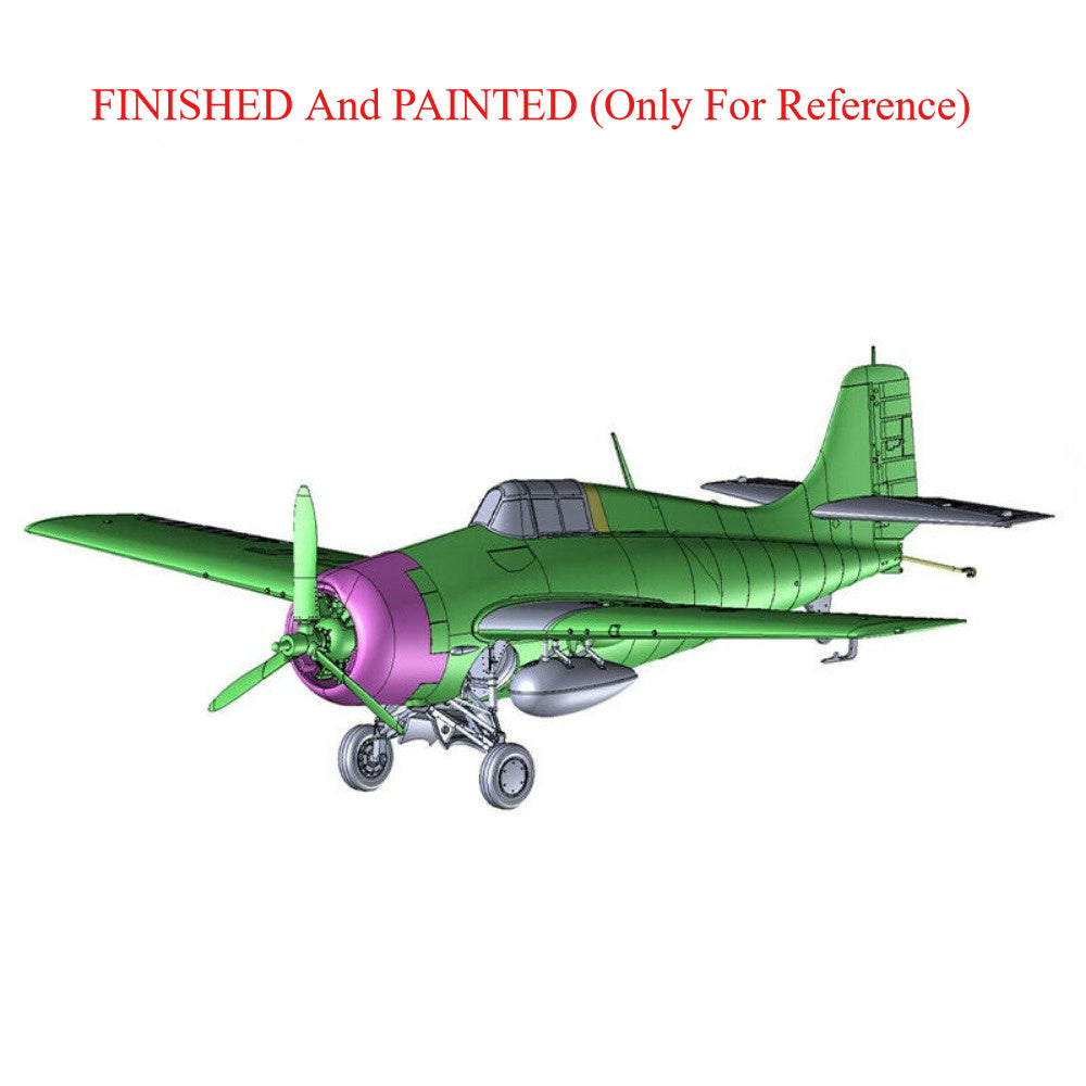 1/48 o'lchamdagi plastmassa model to'plami F4F Wildcat Midway janglari harbiy yashil, 14 yoshdan katta uchun