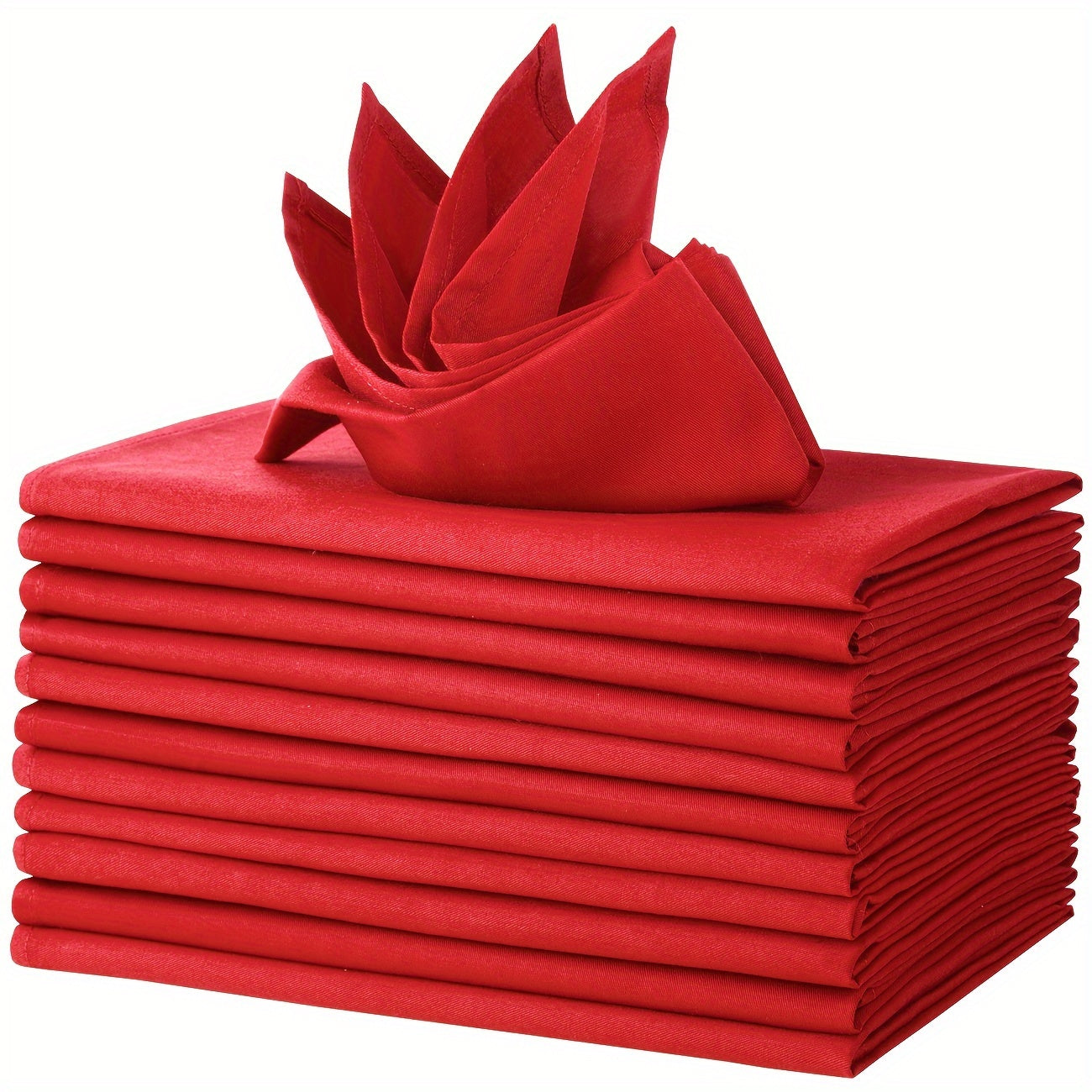Set of 12 Reusable Cotton Cloth Napkins 45.72 cm for Dining and Events