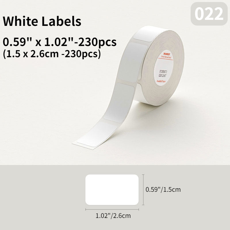 Waterproof Oil-Proof Thermal Label Roll for D11 D101 H1 Series Printers White Adhesive Label Tape