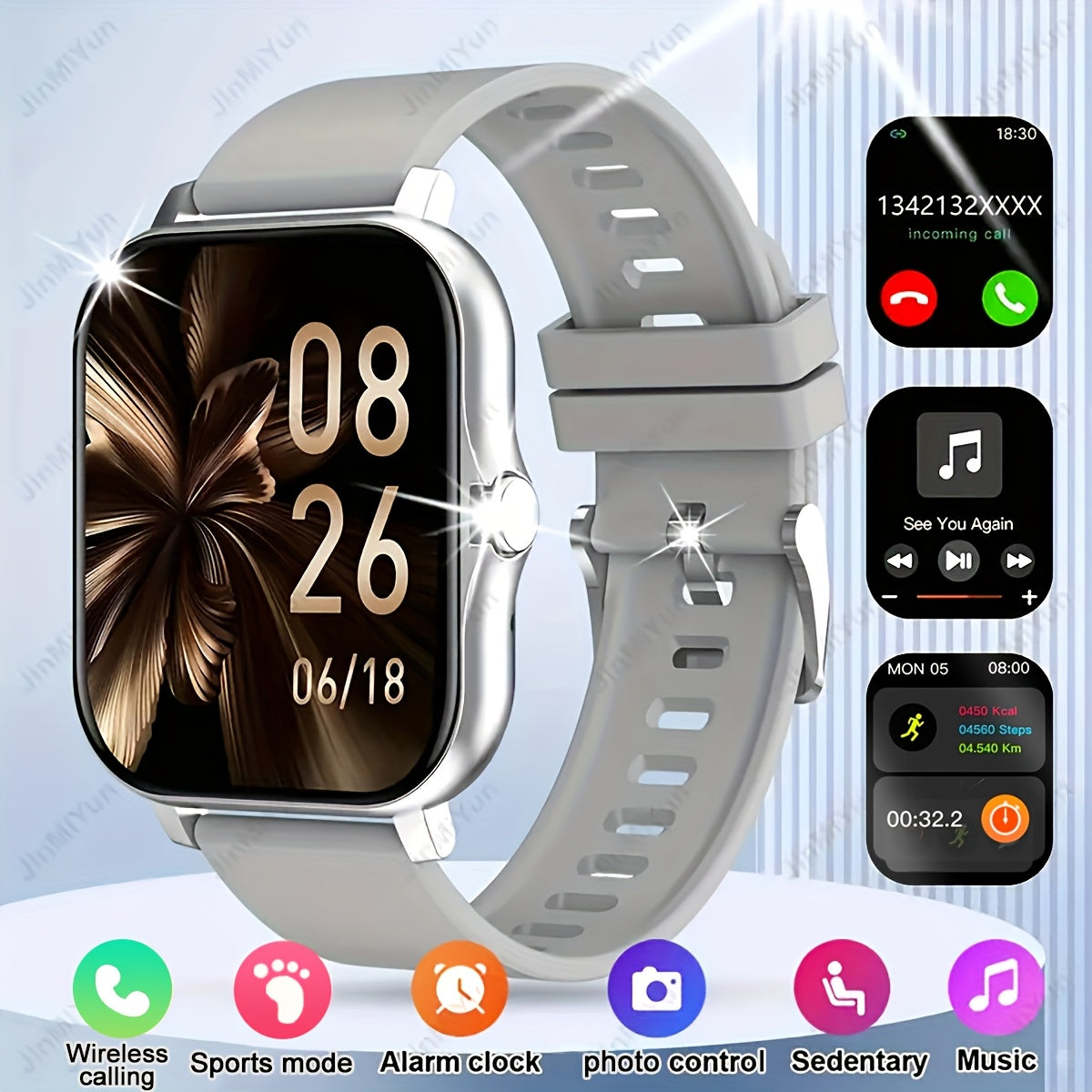 2024 Sports Smart Watch for Men and Women 2.01-Inch HD Touch Screen Call and Fitness Tracker