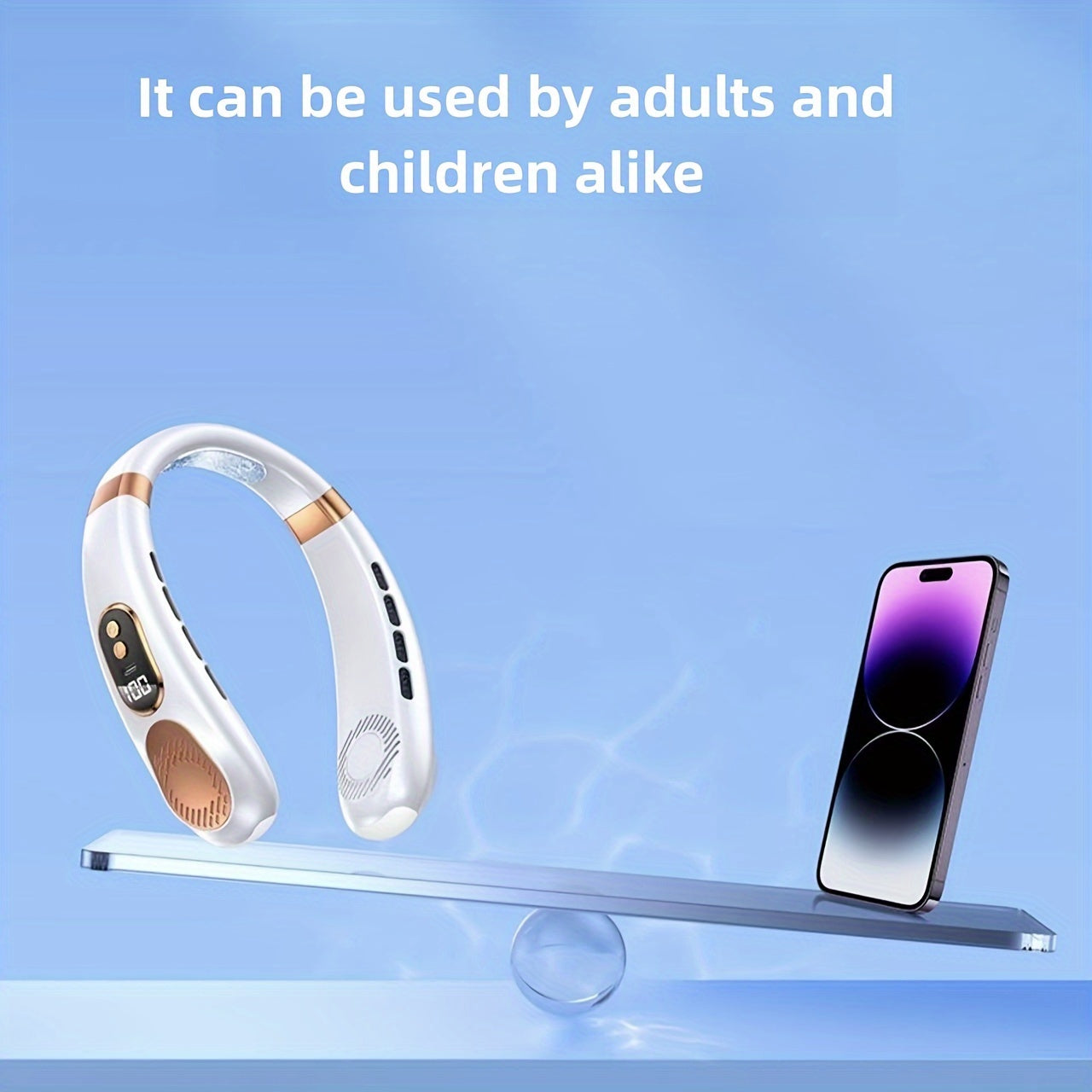 JKUOO Portativ Bo'yin Fanı harakatda sovuq bo'lish uchun qulay va ko'p qirrali variant. LED displey, USB bilan zaryadlash, 5 tezlik sozlamalari va rangli kechki chiroq funksiyasi bilan, bu fan uyda, ofisda, dam olish vaqtida foydalanish uchun mukammal.