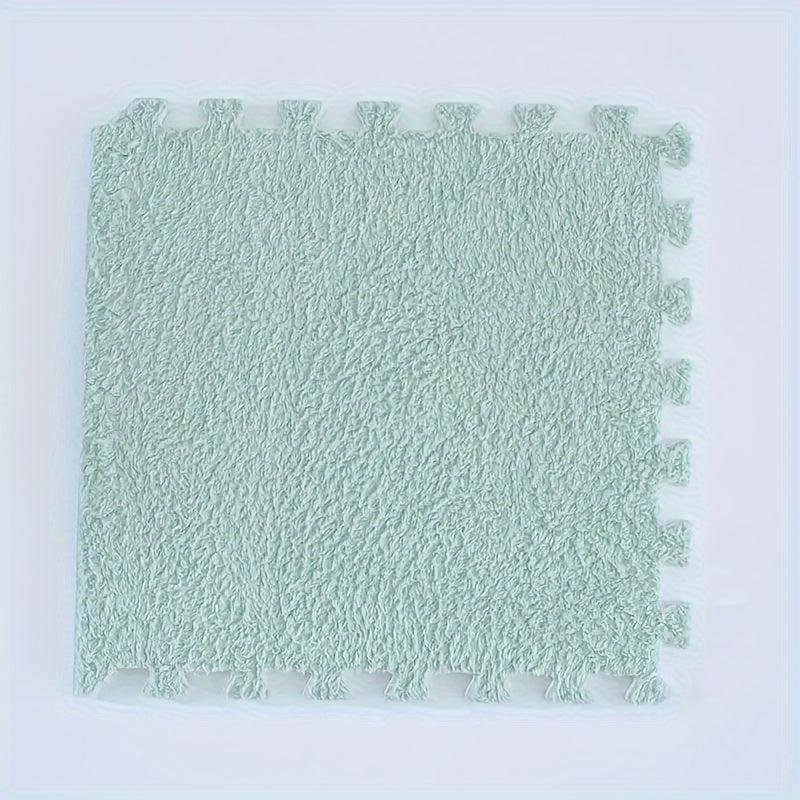 Набор из 10 плюшевых ковров-пазлов для спальни и гостиной — уютные, легко чистящиеся и персонализируемые коврики, 29,97x29,97 см — идеально подходят для общежитий и украшения эркеров