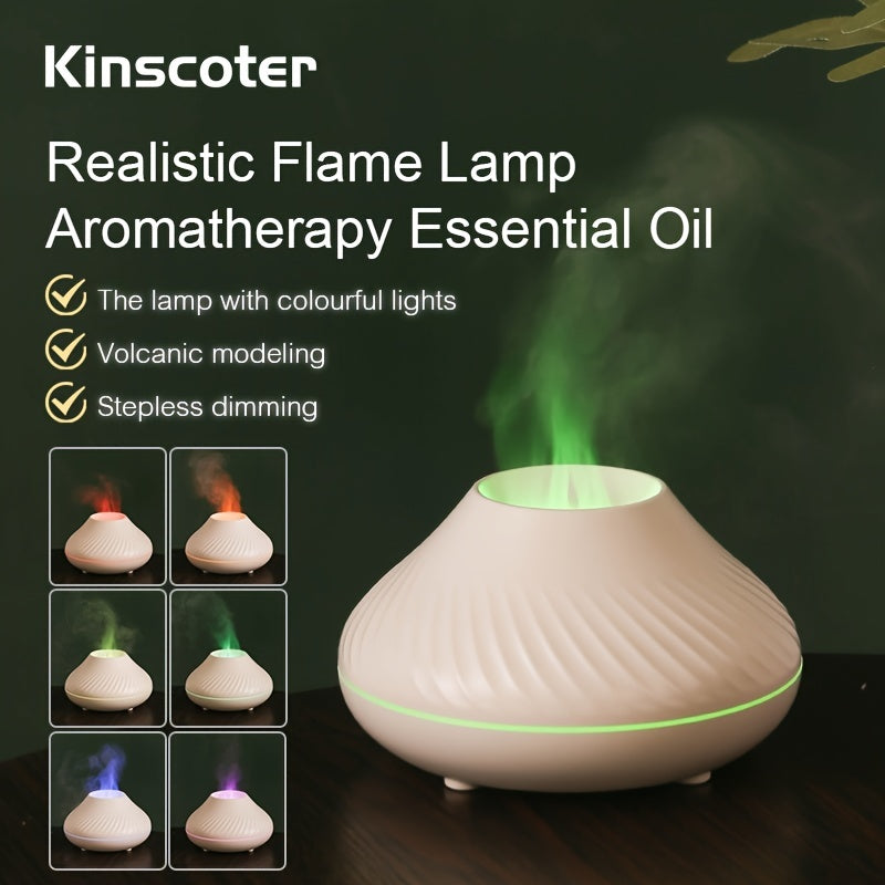 Portable Volcanic Aroma Diffuser with Essential Oil Lamp and Night Light