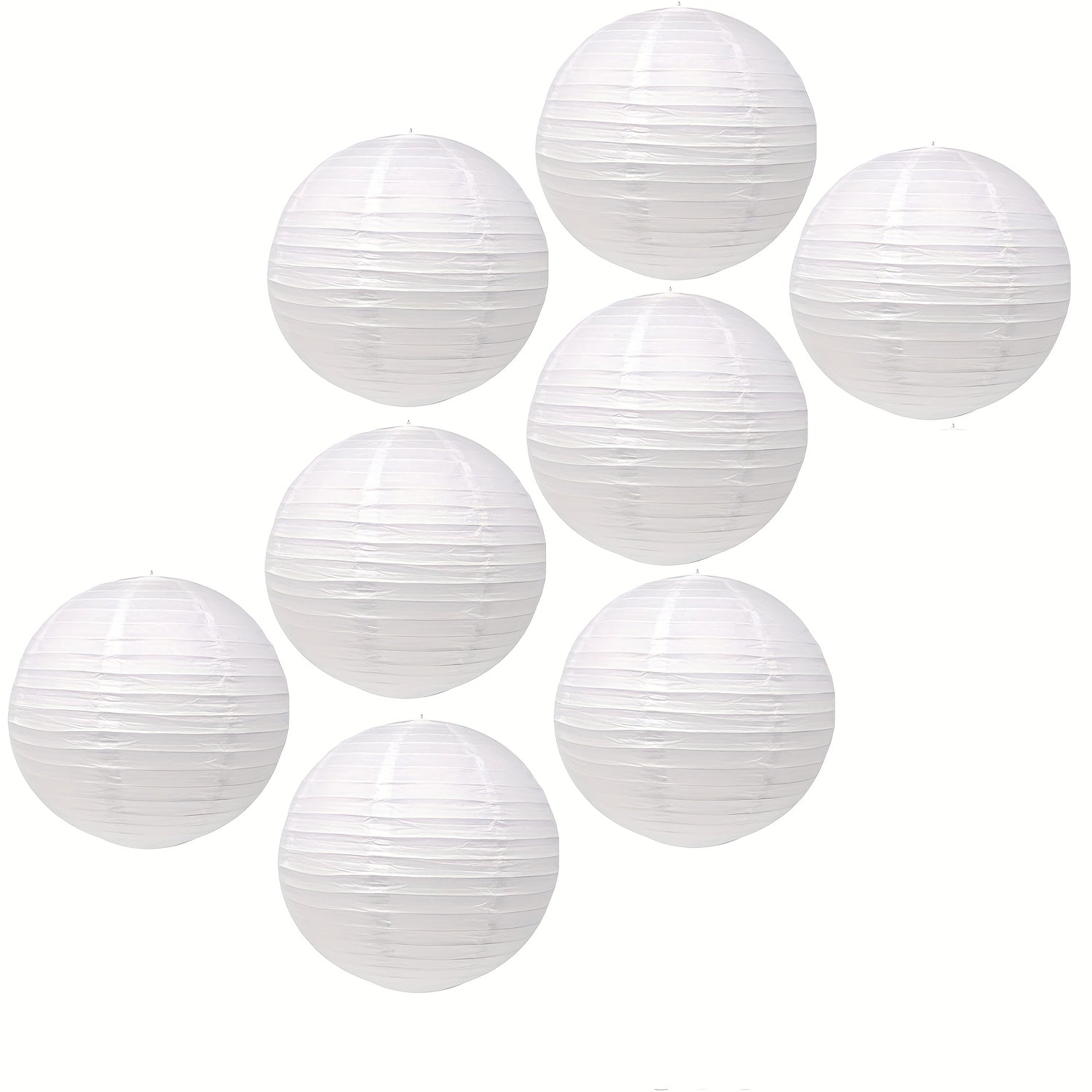 Juego de 8 farolillos de papel para bodas y fiestas 30,48cm decorativos redondos chinos japoneses