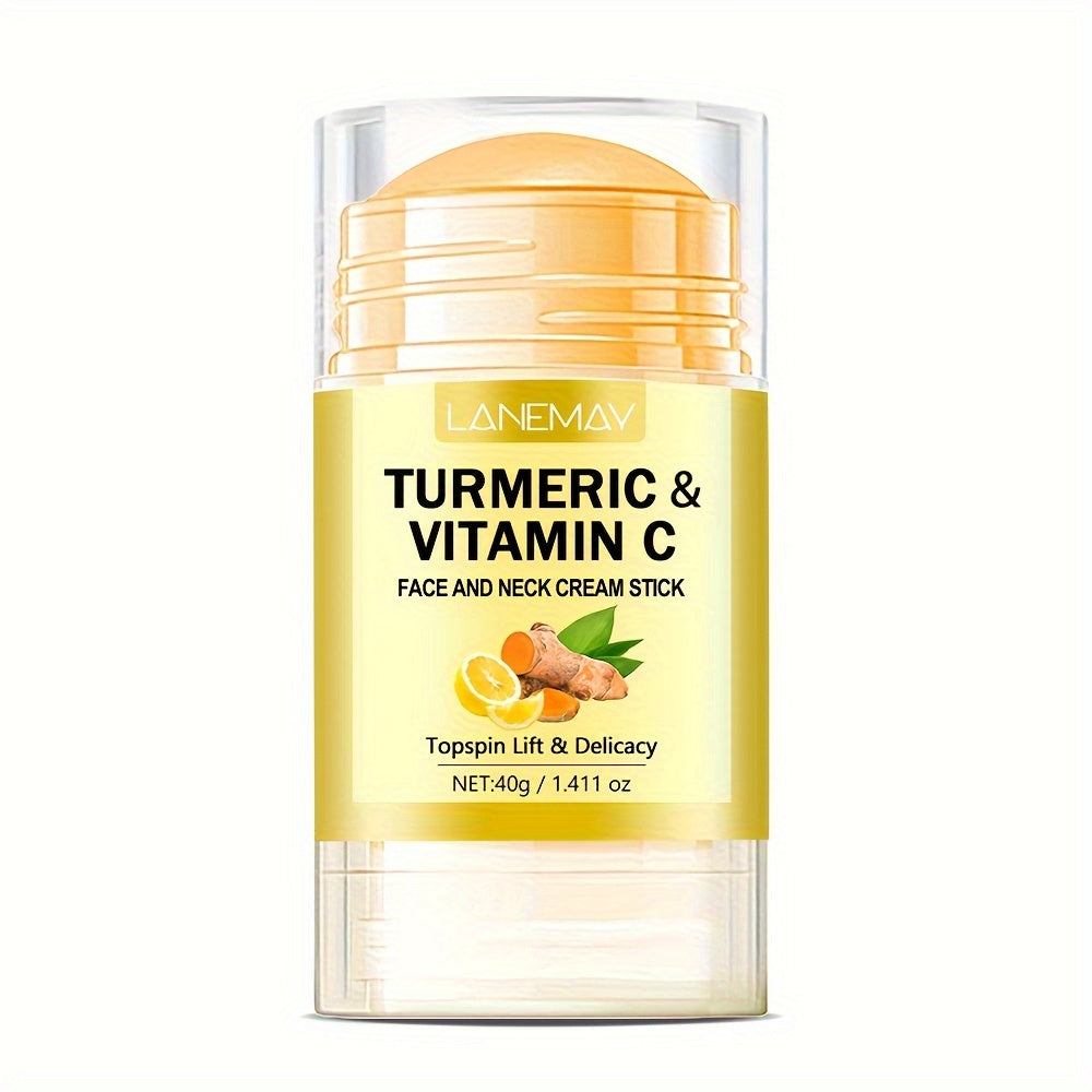 Face and Neck Vitamin C Turmeric Cream Stick, Hypoallergenic, Fast Absorption, 40g