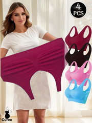 Women's Seamless Double-Layer Wireless Breathable Sports Bras Black Pink Blue Purple 1XL-5XL