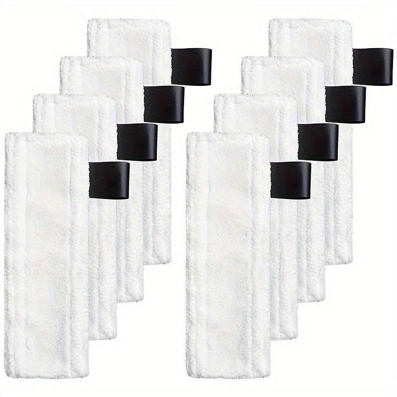 Replacement Steam Cleaner Floor Mop Cloths Set for Easyfix Vacuums, 8 Pieces
