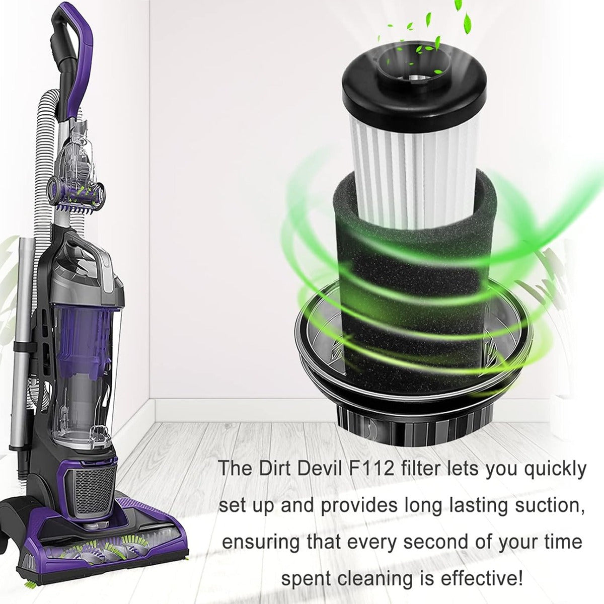 HEPA Vacuum Filter Compatible with Multiple Models High-Efficiency Replacement