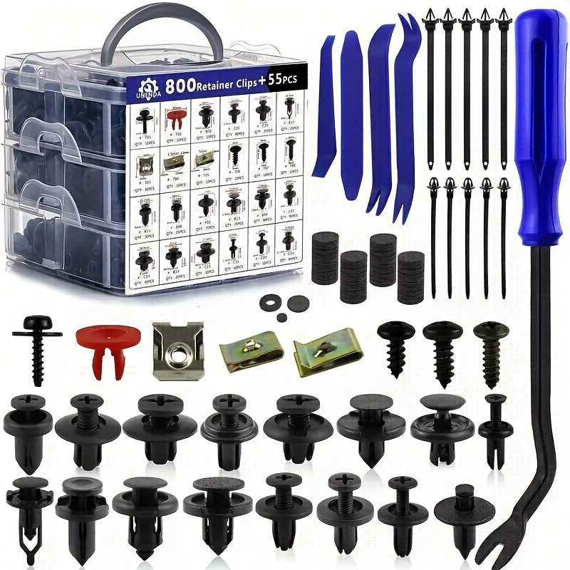 Car Bumper Repair Kit Durable Plastic Fasteners Screws Auto Maintenance