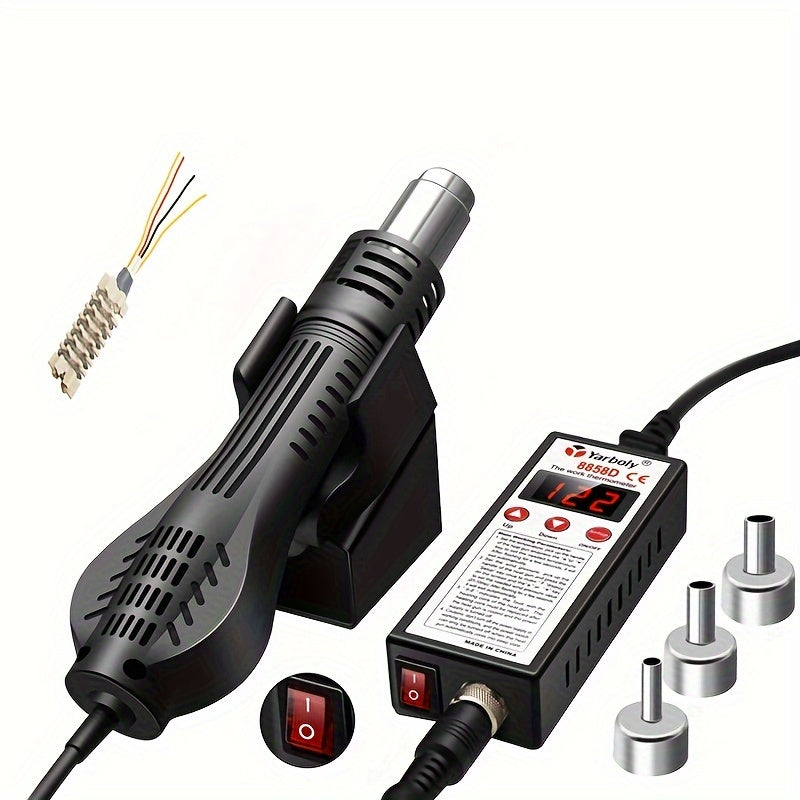Micro Rework Soldering Station with LED Digital Heat Gun 220-240V
