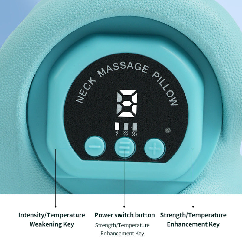 Ko'p funksiyali vibratsiyali massaj yostiqchasi, issiq siqish, USB zaryadlash va bo'yin qo'llab-quvvatlash uchun ergonomik dizayn.