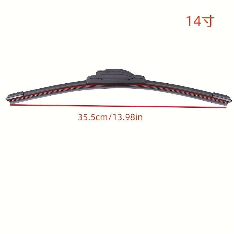 Durable 4-Layer J Hook Wiper Blades with Rubber Strips for All Cars 35.56-71.12 cm