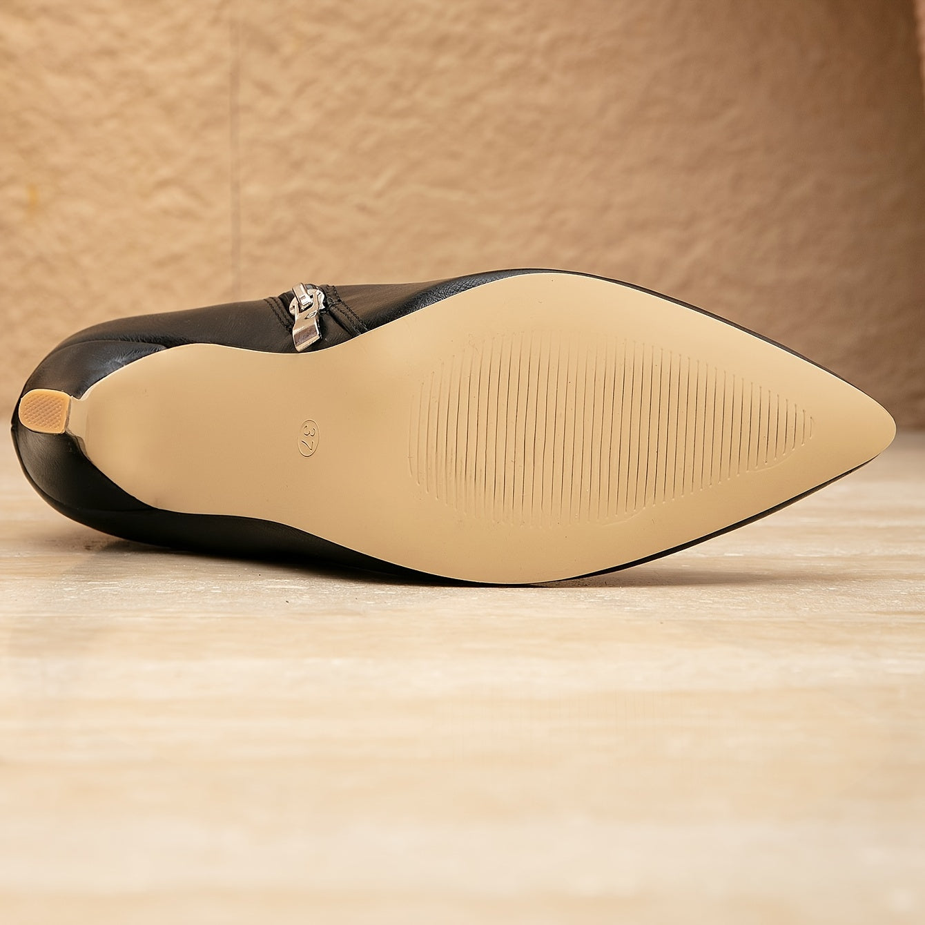 Women's Solid Color Dress Ankle Boots with Pointed Toe Stiletto Heel